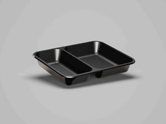 TRAY CPET 227X177X35MM-2116BLK-2COMP(340